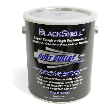 Rust Bullet Llc Rust Bullet BlackShell Protective Coating and Topcoat Gallon Can 4/Case BSG-C4